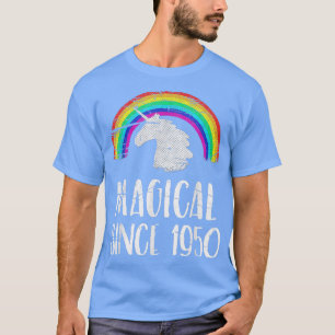 71st birthday, vintage unicorn, Magical since 1950 T-Shirt