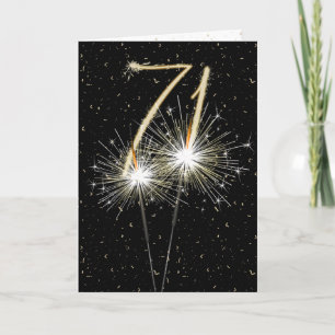 71st wedding anniversary sparklers card