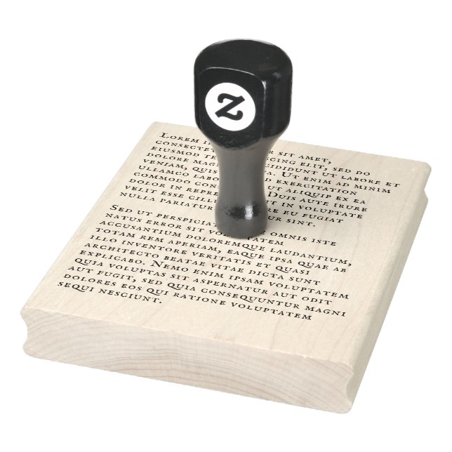 720 Characters. Your Text Block Custom Rubber Stamp (Stamp)