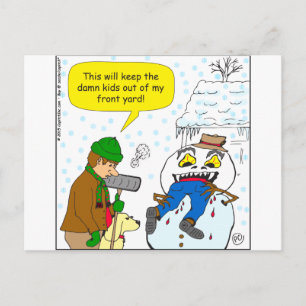 720 keep kids out of my front yard cartoon postcard