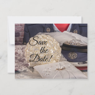 7263-Military Wedding Postcard