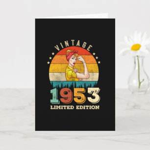 72 Year Old Bday 1953 Vintage 72nd Birthday Women Card