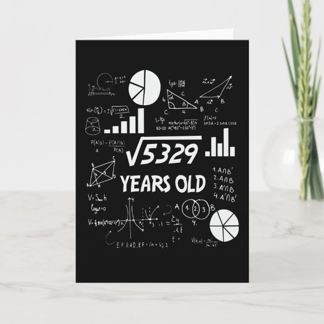 72 Year Old Bday Math Teacher 72nd Birthday Gift Card (Front)