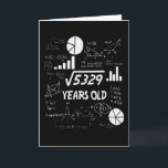 72 Year Old Bday Math Teacher 72nd Birthday Gift Card<br><div class="desc">Celebrate birthdays with a clever twist! This funny math design uses equations and square roots to reveal the age, making it the perfect choice for math lovers, teachers, students, and geeks who enjoy a good nerdy joke. Great for milestone birthdays, classroom celebrations, or anyone who appreciates clever humor mixed with...</div>