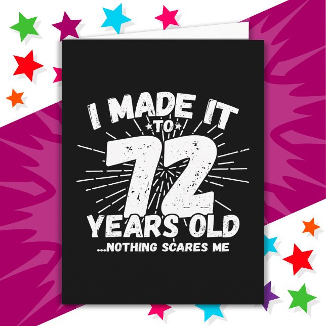 72 Year Old Sarcastic Meme Funny 72nd Birthday Card (Creator Uploaded)