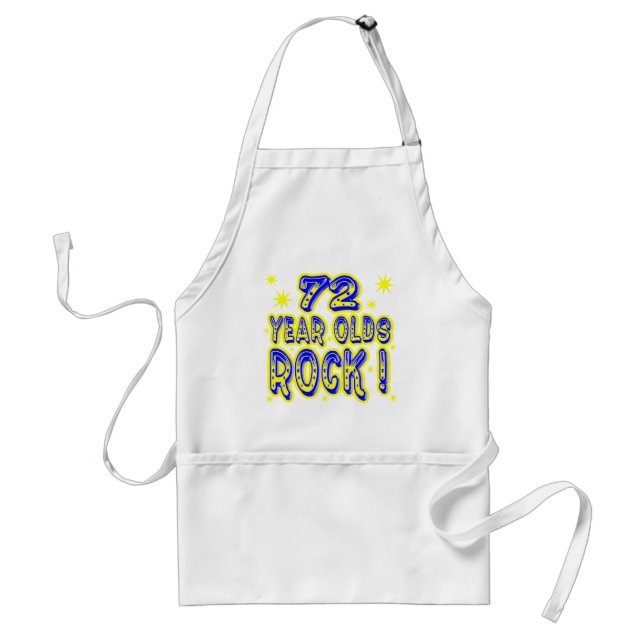 72 Year Olds Rock! (Blue) Apron (Front)