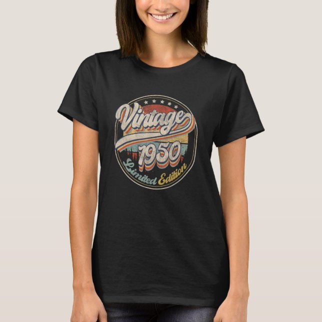 72 years old 72nd Birthday Anniversary Best  1950 T-Shirt (Front)