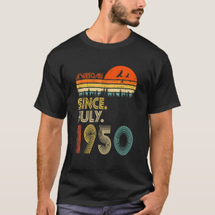 72 Years Old Awesome Since July 1950 72nd Birthday T-Shirt