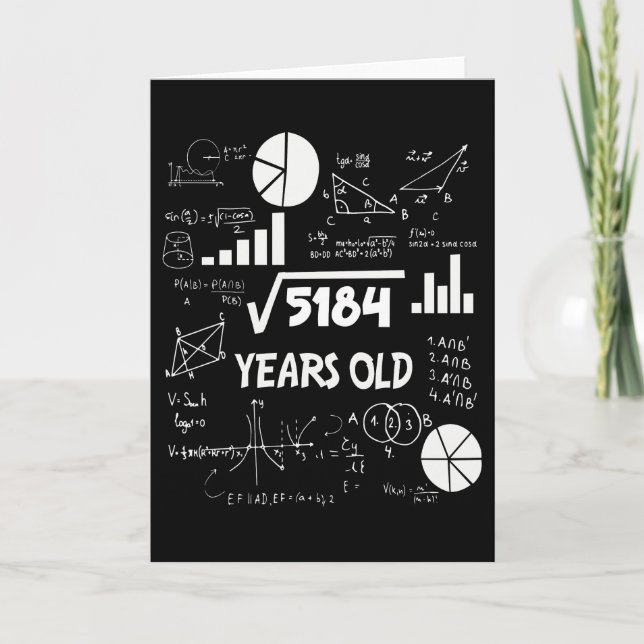 72 Years Old Bday Math Teacher 72nd Birthday Gift  Card (Front)