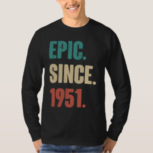 72 Years Old Vintage 1951 Birthday 72nd Decorati T-Shirt