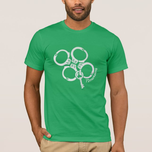 72marketing handcuffed st. patricks day shirt (Front)