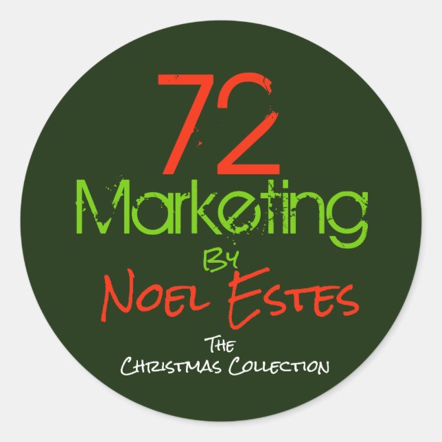 72marketing logo sticker christmas collection (Front)
