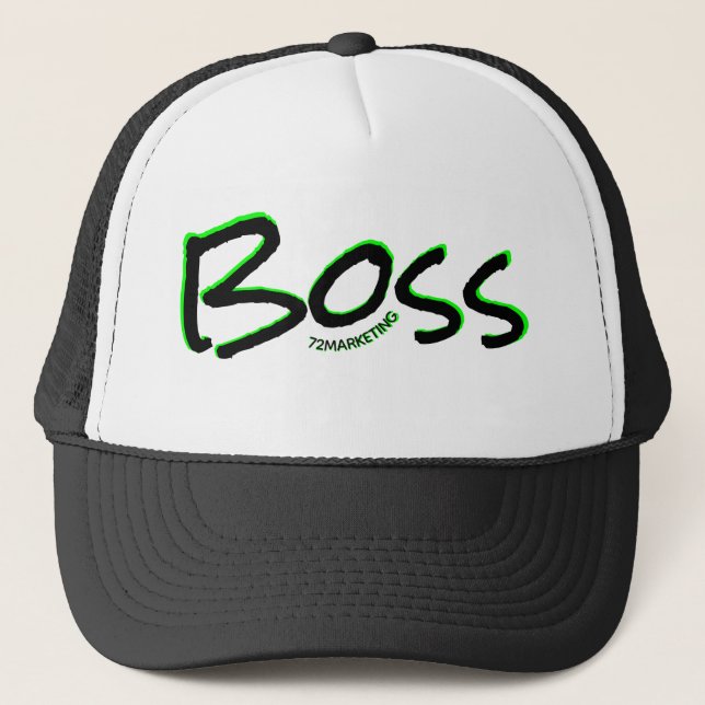 72marketing logo trucker hat Boss (Front)