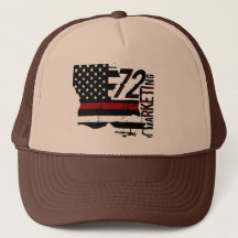 72marketing thin red line trucker hat Louisiana