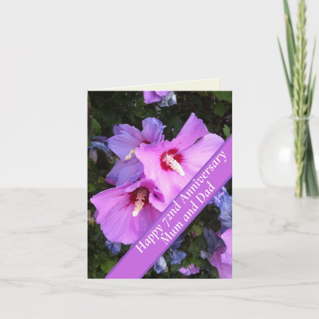 72nd Anniversary Editable Card (Front)