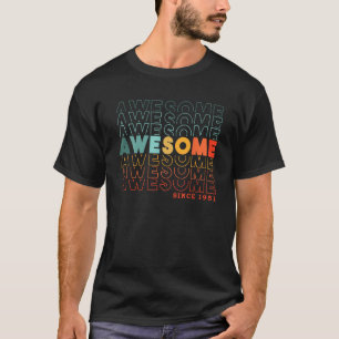 72nd Birthday Awesome Since 1951 Man or Woman Vint T-Shirt