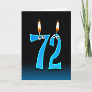 72nd Birthday Candles and Eyeballs Card
