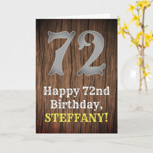 72nd Birthday: Country Western Inspired Look, Name Card