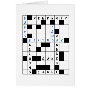 72nd Birthday, Crossword Puzzle