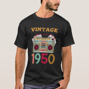 72Nd Birthday Gift - Vintage 1950 Retro Bday 72 Ye T-Shirt