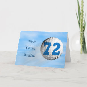 72nd birthday golfing card