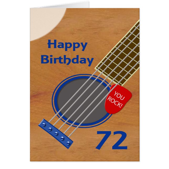 72nd Birthday Guitar Player Birthday (Front)