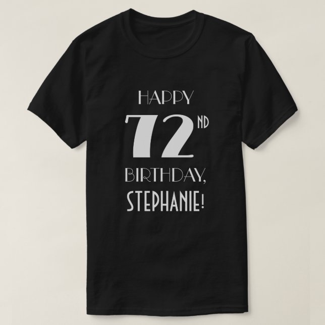 72nd Birthday Party - Art Deco Inspired Look Shirt (Design Front)