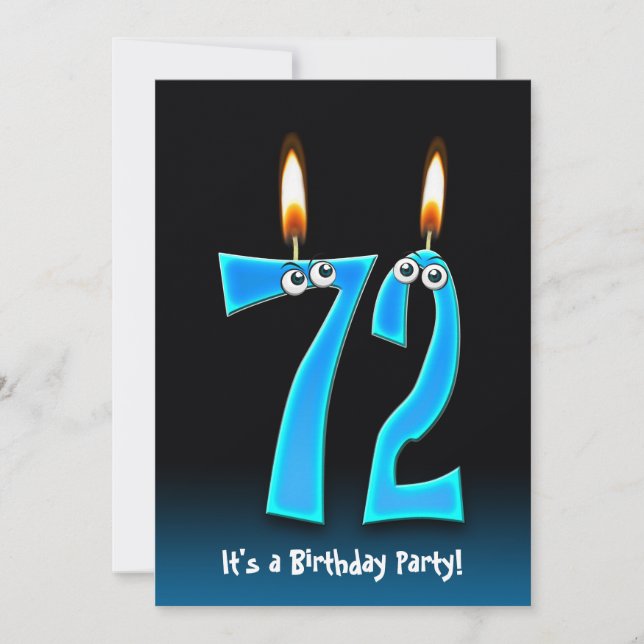 72nd Birthday Party Invite (Front)