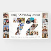 72nd Birthday Party Number 72 Photo Collage