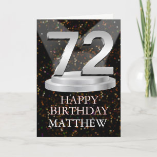72nd Birthday Spotlights Add A Name Card
