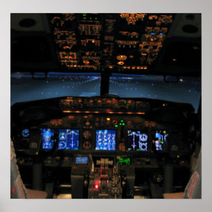 737 cockpit2 poster