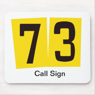 73 Ham Radio Mouse Pad  Customise Call Sign!
