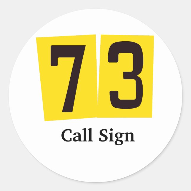 73 Ham Radio Stickers or Name Tags  Customise Them (Front)