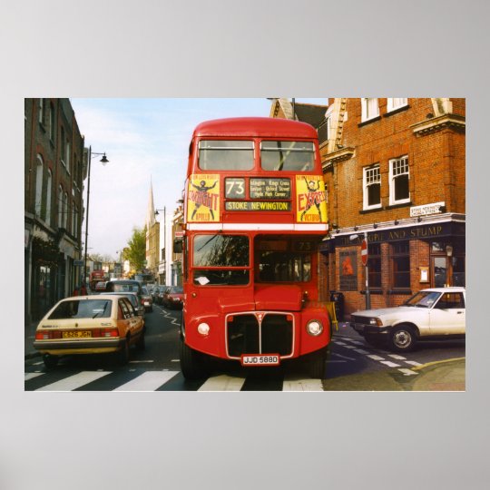 73 London Bus Full Colour Poster | Zazzle.co.uk