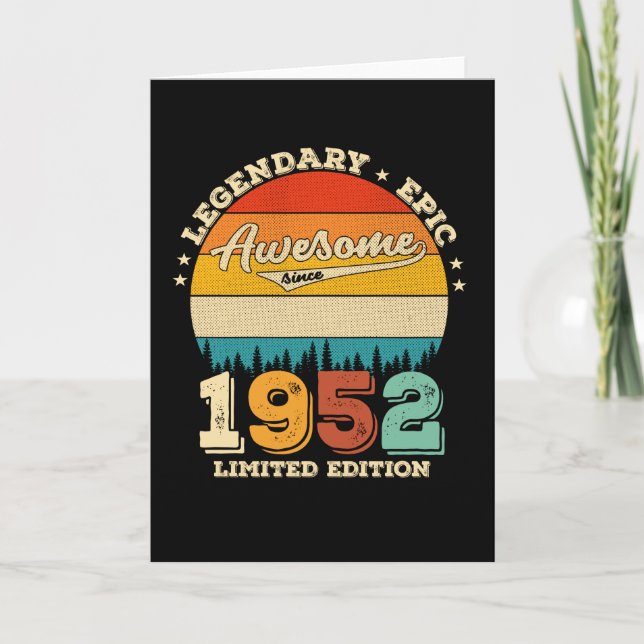 73 Year Old Bday 1952 Awesome 73rd Birthday Gift Card (Front)