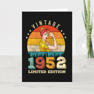 73 Year Old Bday 1952 Vintage 73rd Birthday Women Card