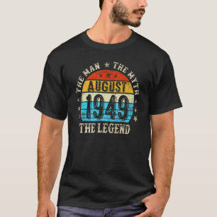 73 Year Old The Man Myth Legend August 1949 73th B T-Shirt