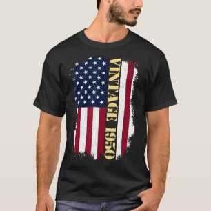 73 Year Old Vintage US Flag 1950 American Flag 73r T-Shirt