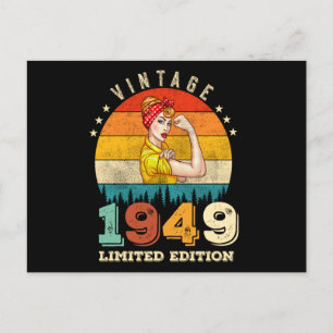 73 Year Old Women Bday 1949 Vintage 73rd Birthday Postcard