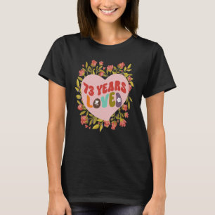 73 years loved women birthday celebration retro fl T-Shirt