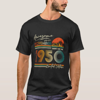 73 Years Old Awesome Since November 1950 73Rd Birt T-Shirt