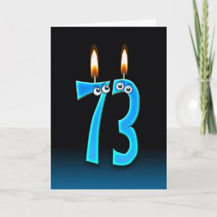 73rd Birthday Candles Card