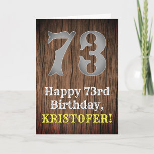 73rd Birthday: Country Western Inspired Look, Name Card