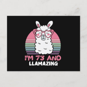 73rd Birthday Llamazing Llama 73 Year Old Birthday Postcard