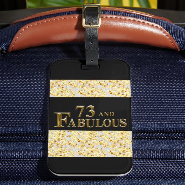 73rd Birthday  Luggage Tag (Front Insitu 2)