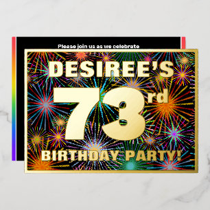 73rd Birthday Party — Fun, Colourful Fireworks Loo