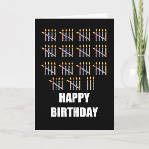 73rd Birthday with Candles Card