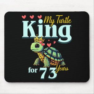 73rd Wedding Anniversary Couples My Turtle King Fo Mouse Mat
