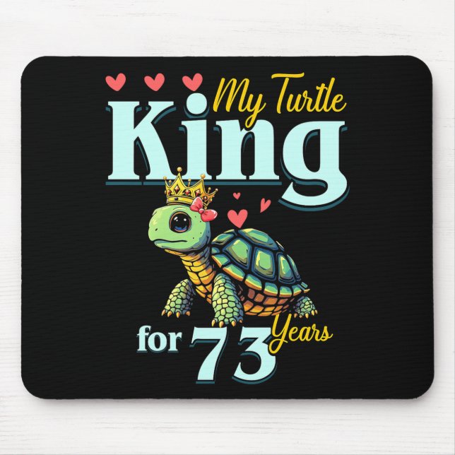 73rd Wedding Anniversary Couples My Turtle King Fo Mouse Mat (Front)