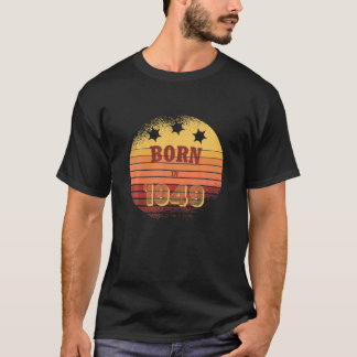 73Th Anniversary Classic Retro Vintage Sunset Birt T-Shirt